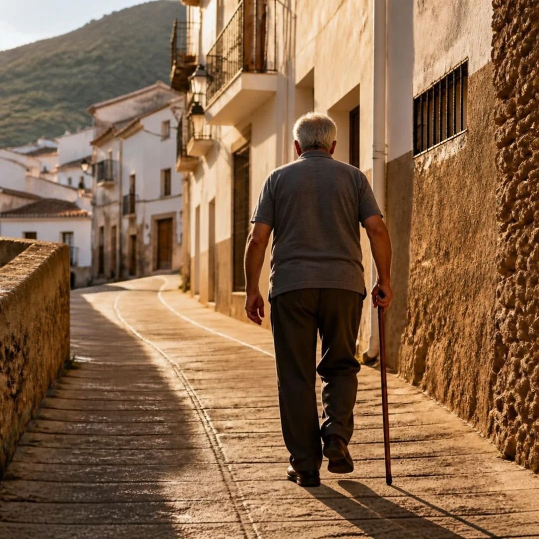 Manos apoyadas sobre la rodilla